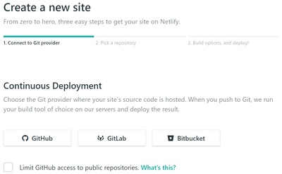 Select your Git Provider
