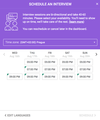 pramp-scheduling