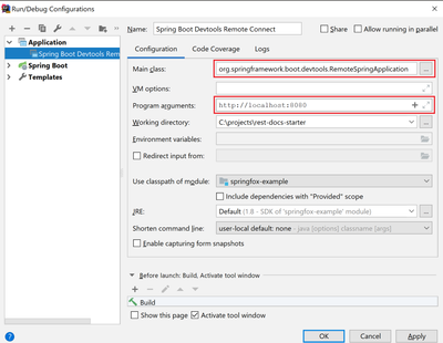 Remote Connection Configuration in IDEA